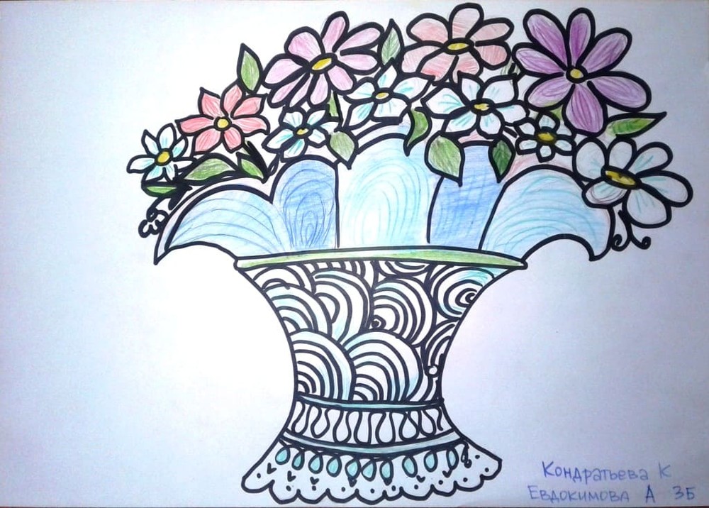 Нарядные декоративные вазы изо 5 класс. Ваза с цветами рисунок. Рисунок вазы с цветами. Необычные вазы рисунки.