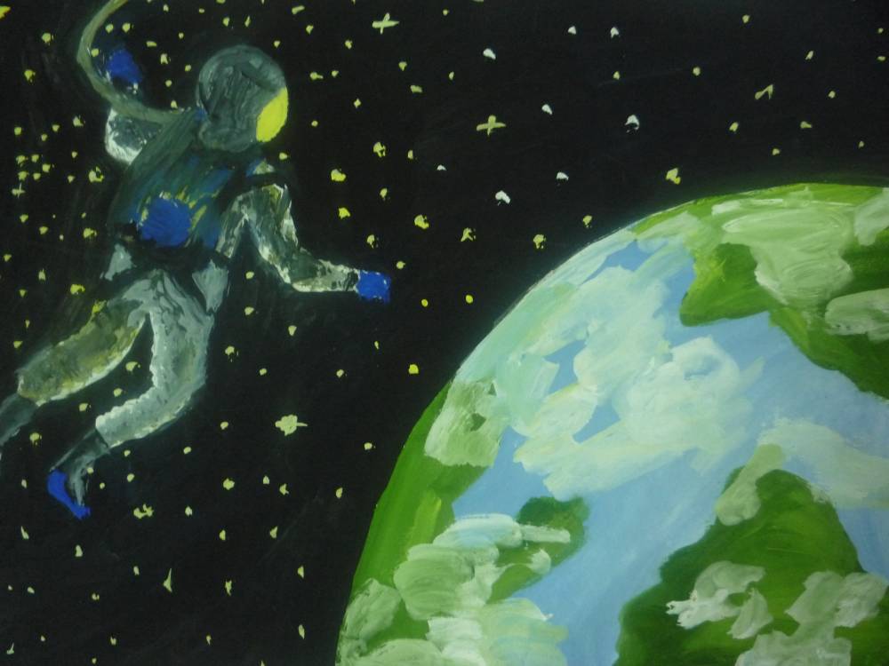 Полет человека в космос рисунок. Рисунок на тему космос. Рисование космос. Рисунок на космическую тему. Детские рисунки на тему космос.