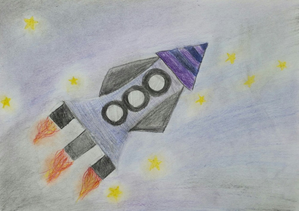 Ракета рисунок красками. Рисование космос. Рисование Космическая ракета. Рисунок на тему космос. Рисунок на космическую тему.