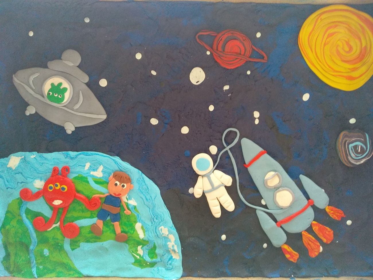 Банер про удивительный космос для детей в длину 5 метров